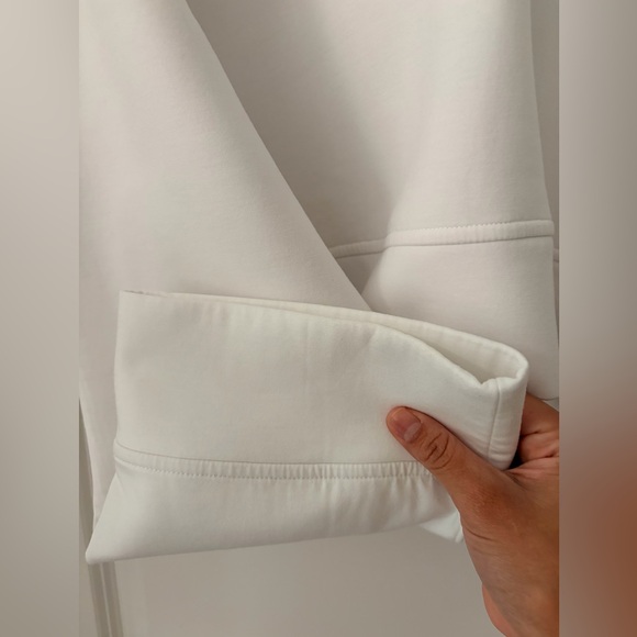 Free People Bell Sleeve White Oversized Cropped Hoodie - Picture 13 of 15